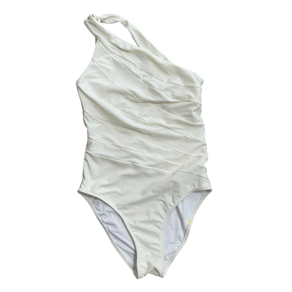 Summersalt The Sidestroke One Piece Swimsuit One Shoulder White Sand Sz 4